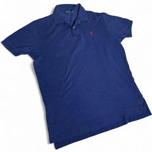 Polo Ralph Lauren Blue Mesh Polo Shirt Size Large